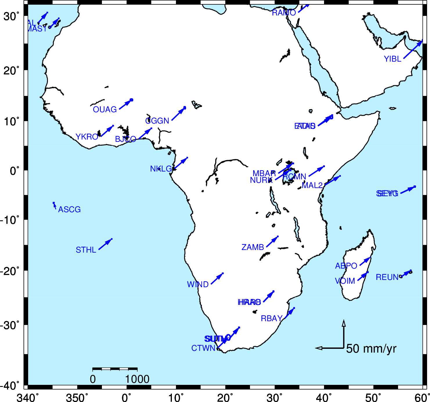 COD has no stations in Africa.