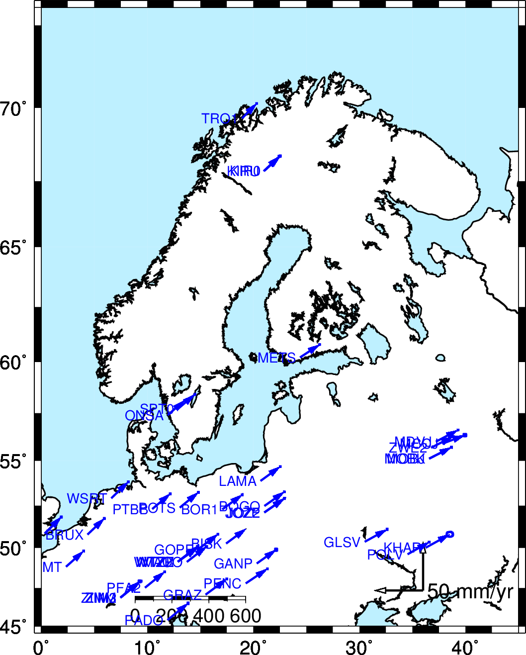 COD has no stations in North Western Europe.