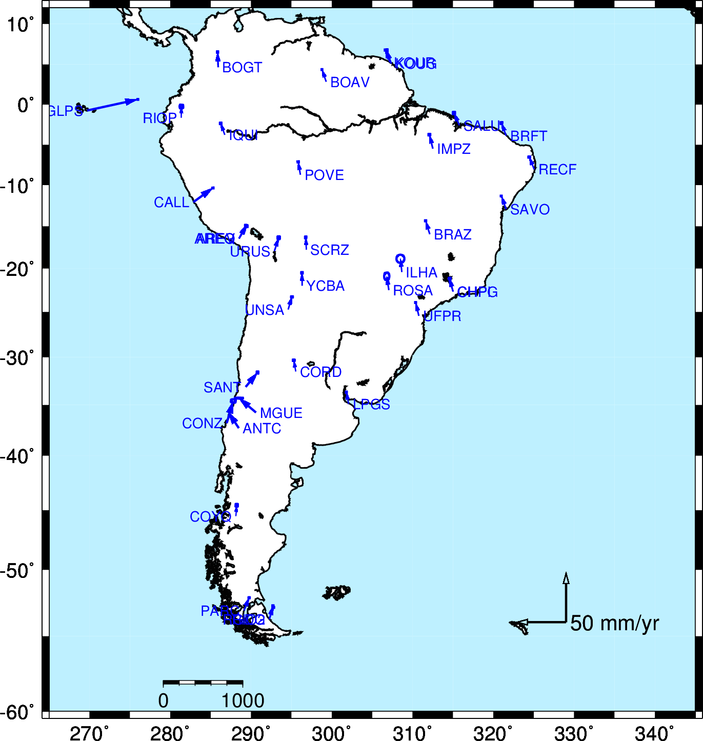 COD has no stations in South America.