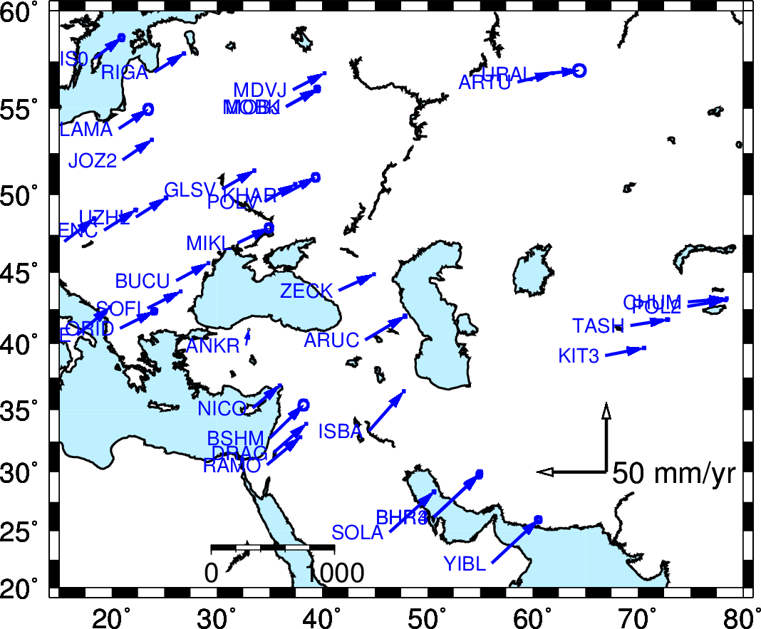 ESA has no stations in Eastern Europe.