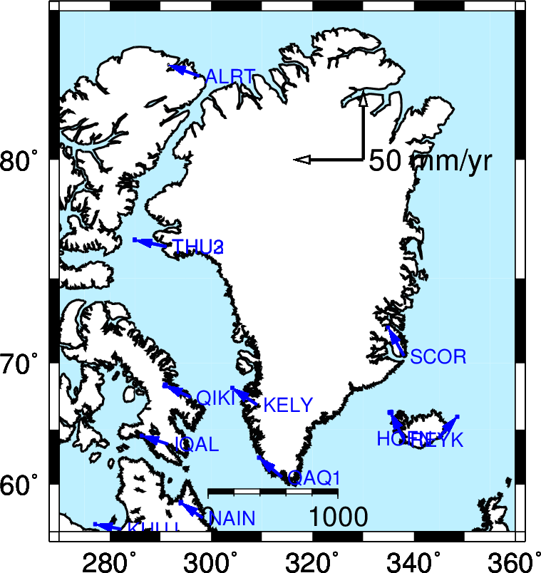 ESA has no stations in Greenland.