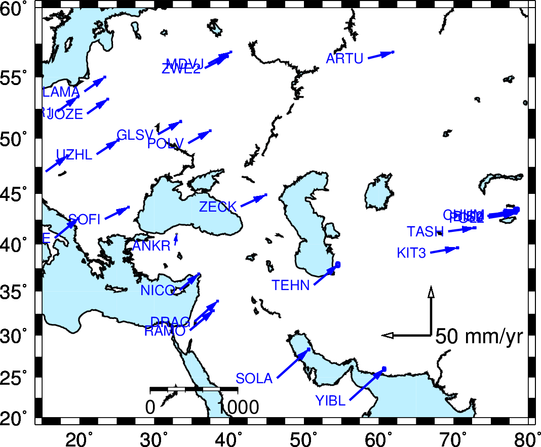 GFZ has no stations in Eastern Europe.