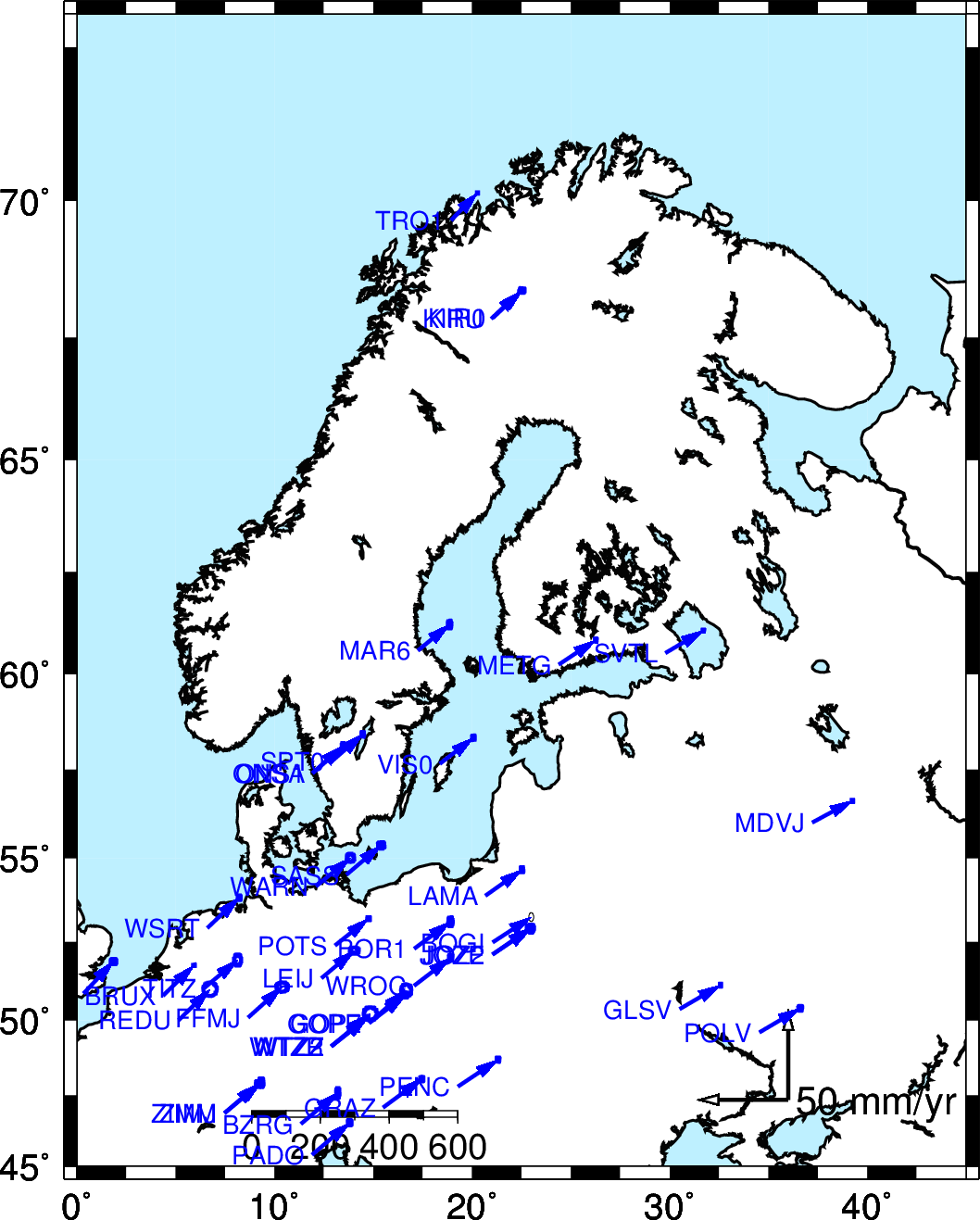 GRG has no stations in North Western Europe.