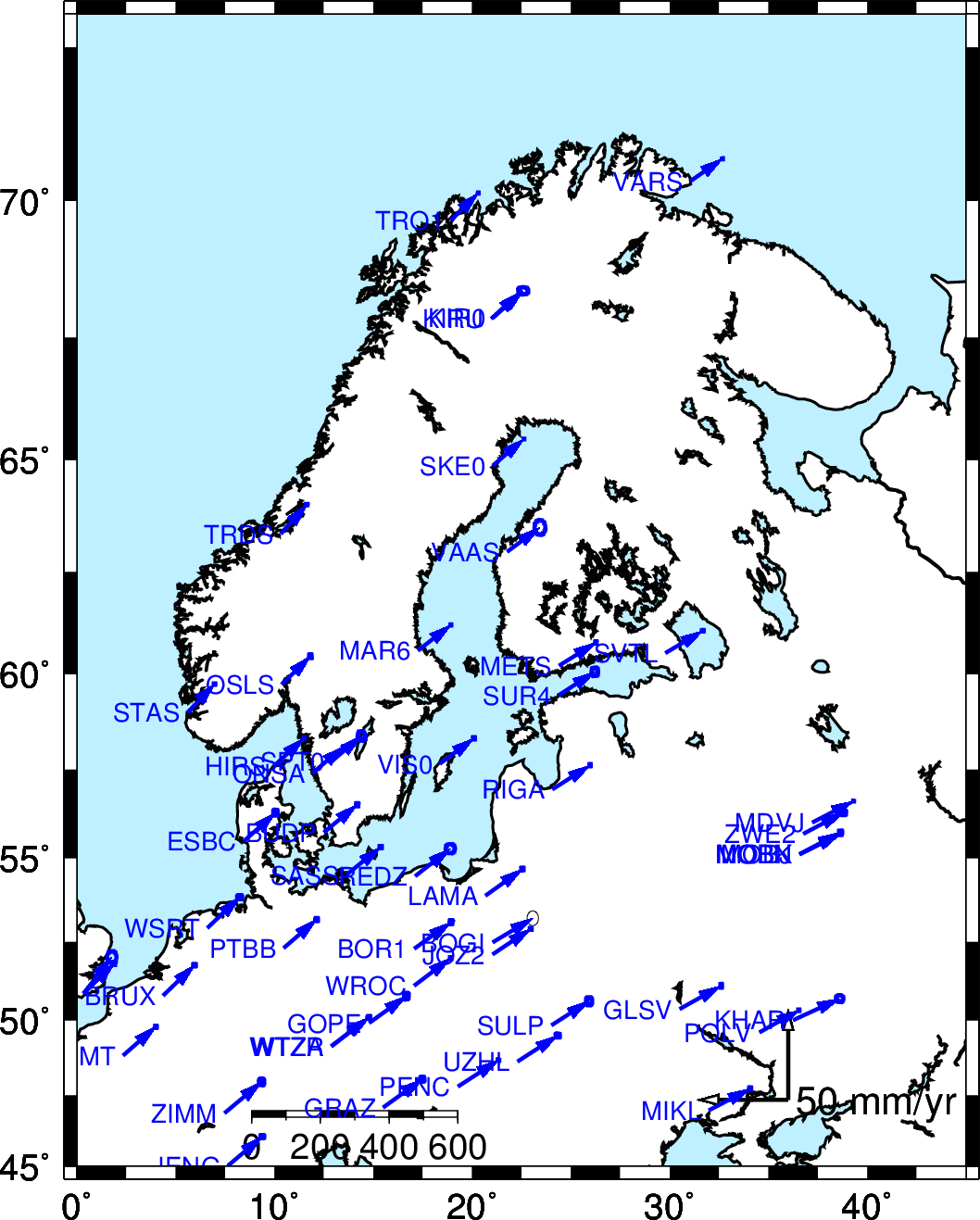 JPL has no stations in North Western Europe.