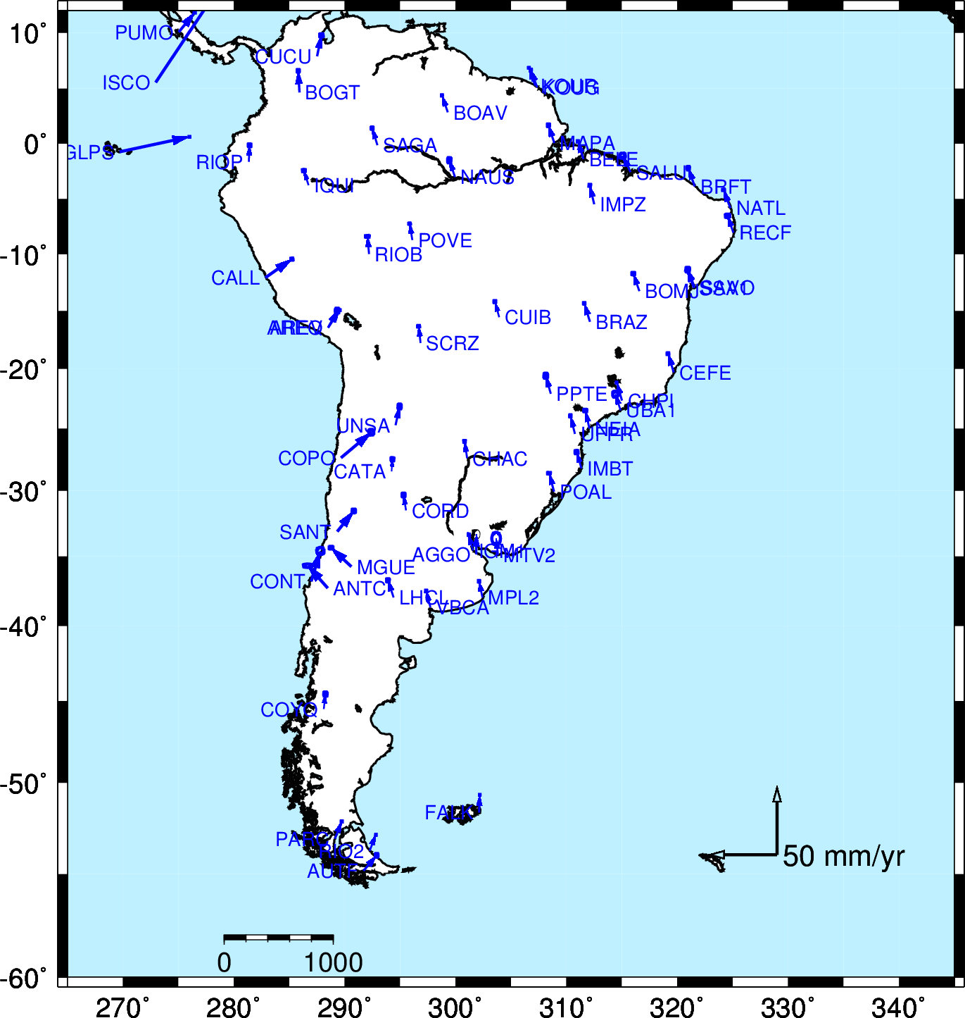 JPL has no stations in South America.