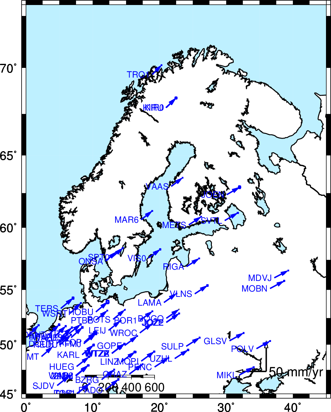 MIT has no stations in North Western Europe.