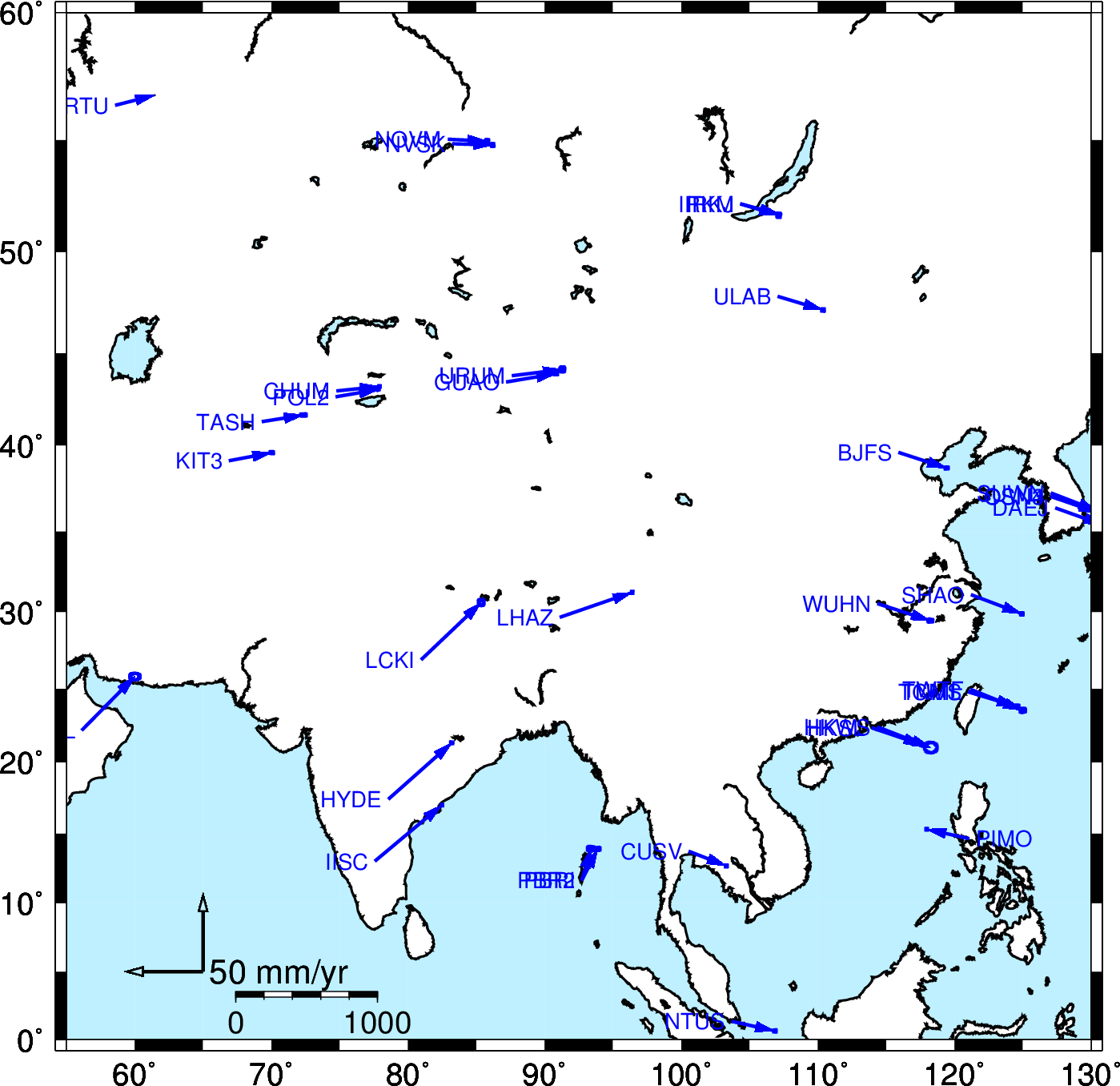 NGS has no stations in Asia.
