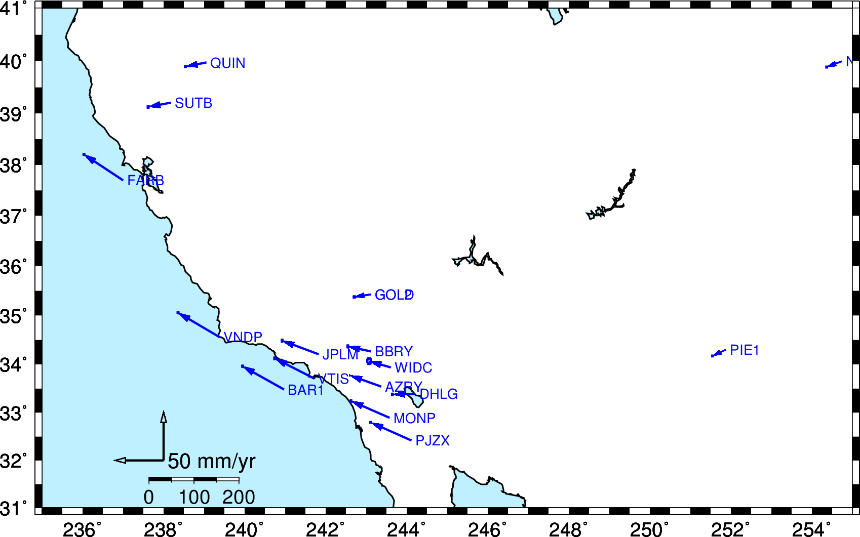 SIO has no stations in California.